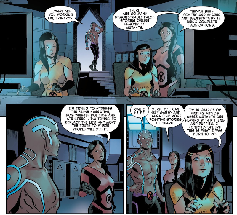 Trinary and Honey Badger scouring the web for anti-mutant sentiment.